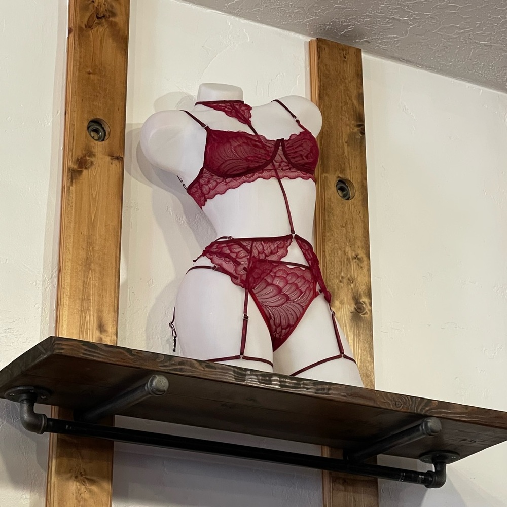 NEW burgundy lingerie set